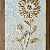 Embossed Gold Sunflower Wall Art