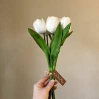 Real Touch White Tulips