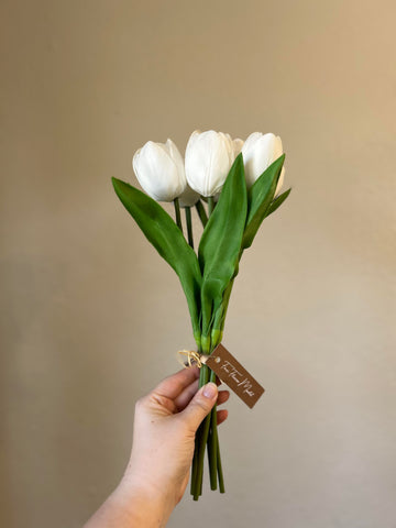 Real Touch White Tulips