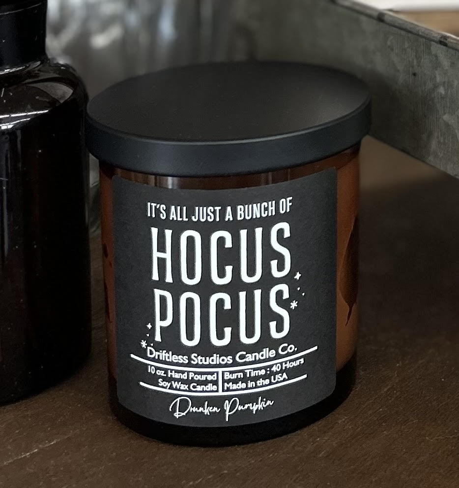 "hocus pocus" Drunken Pumpkin Soy Candle