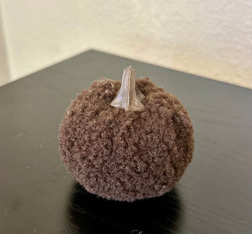 Chocolate Brown Fuzzy Pumpkin