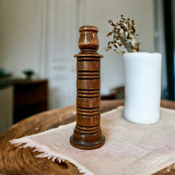 Wooden Pillar Candle Holder