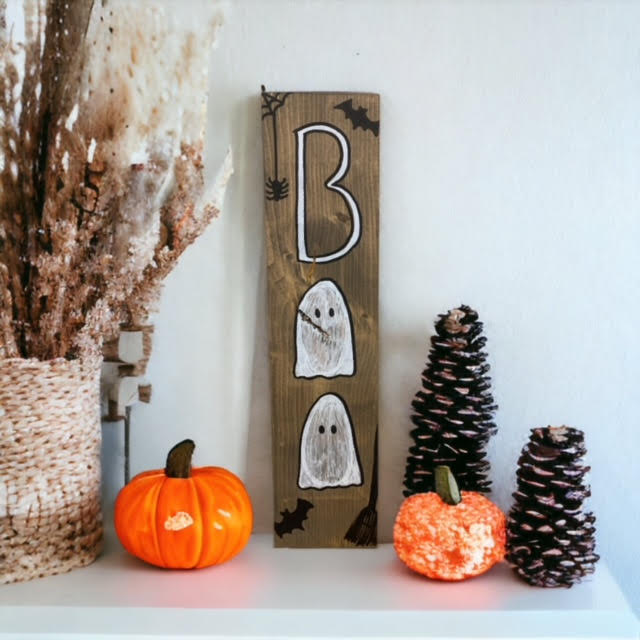 Boo Halloween Shelf Decor