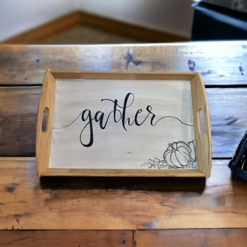 Gather Wood Tray With Handles