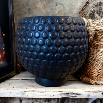 Black Textured Vase