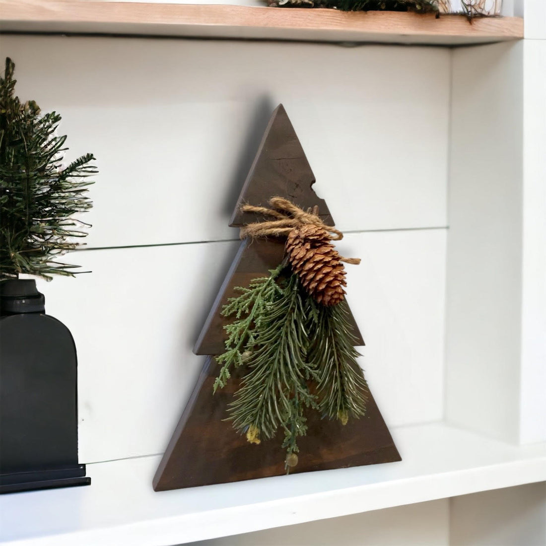 Wooden Tree With Pinecone