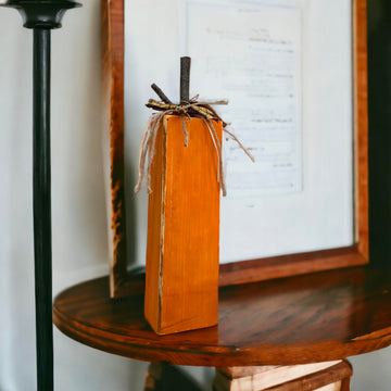 Pumpkin Block Shelf Decor - 15"