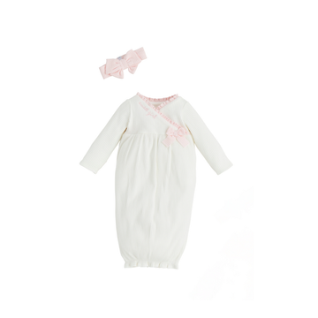 Mud Pie Bow Take-Me-Home Set - White