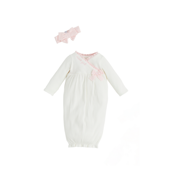 Mud Pie Bow Take-Me-Home Set - White
