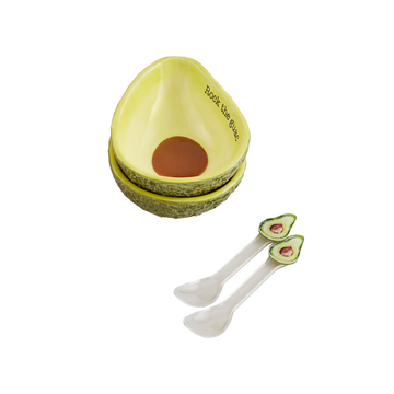 Mud Pie Avocado Tidbit Plate Set