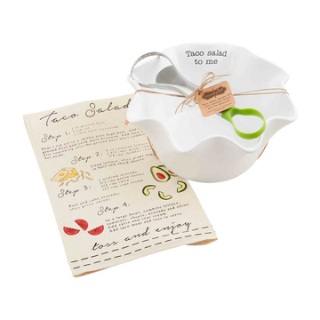 Mud Pie Taco Salad Bowl and Towel Set