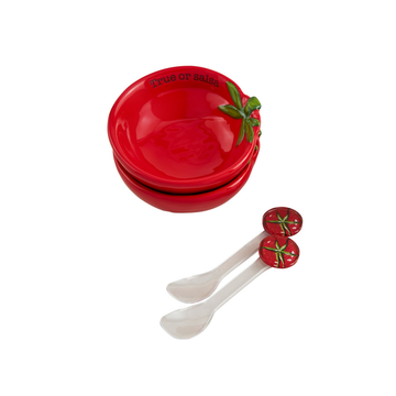Mud Pie Tomato Tidbit Plate Set
