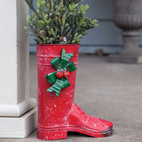 Metal Santa's Red Boot