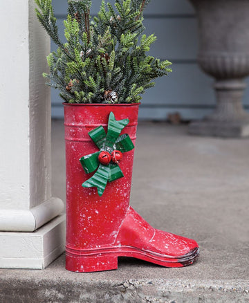 Metal Santa's Red Boot