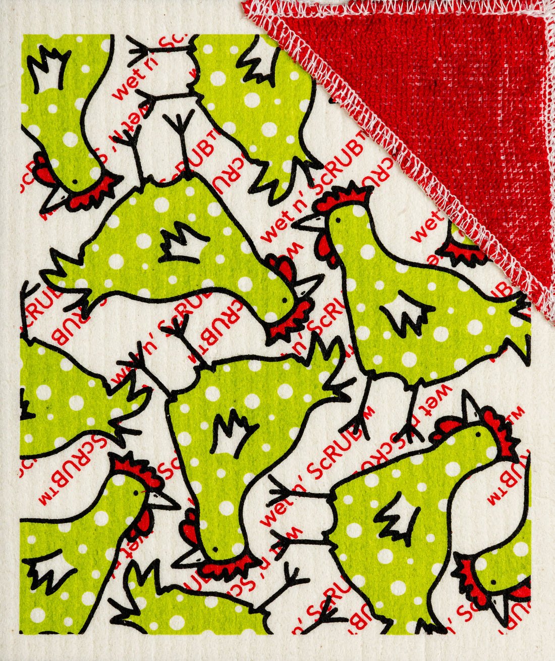 Chickens Wet n' Scrub Reusable Sponge Cloth