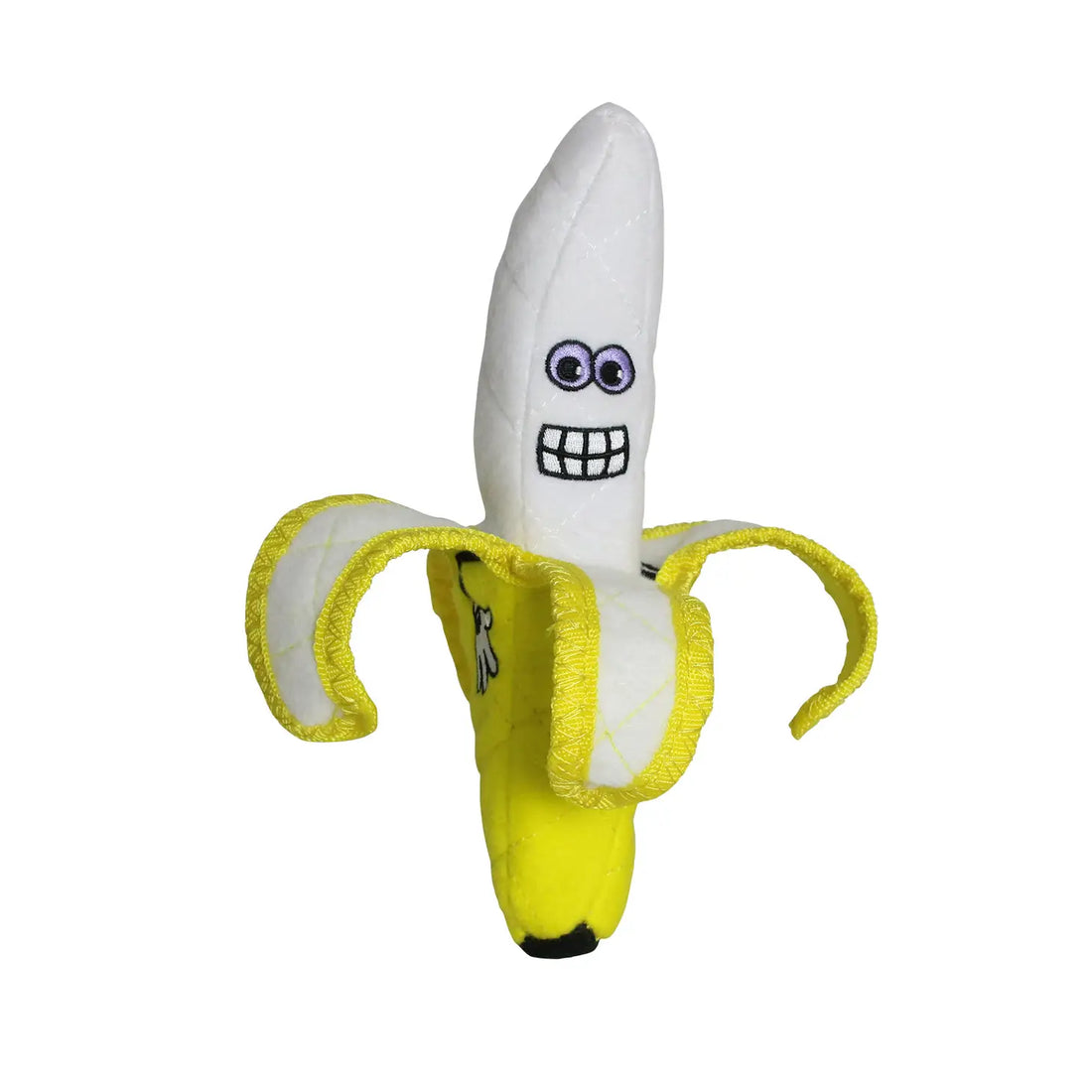 Tuffy Funny Food Banana, Durable, Squeaky Dog Toy 2-in-1