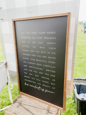 May You Open Your Hands - Black