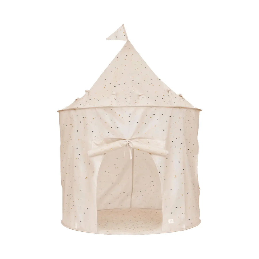 3 Sprouts Recycled Fabric Play Tent Castle - Terrazzo Cream