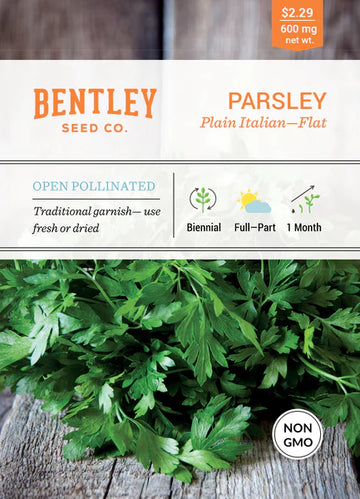 Parsley, Plain Italian Seed Packet (Petroselinum crispum)