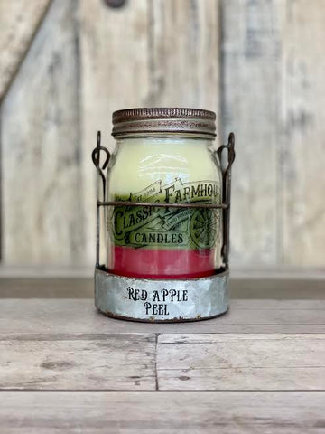 Classic Farmhouse Star Candle - Red Apple Peel