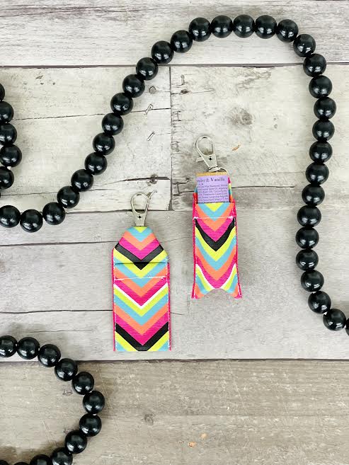 Bright Chevron Chapstick Holder