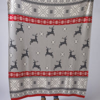 Snowflake Deer Throw Blanket