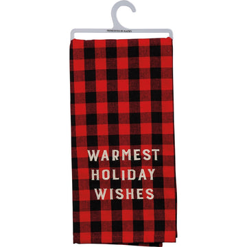 Warmest Holiday Wishes Kitchen Towel