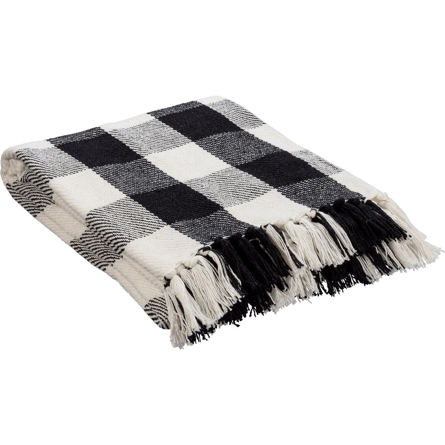 Black Buffalo Check Throw