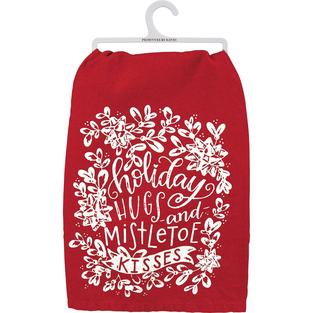Holiday Hugs and Mistletoe Kisses Kitchen Towel