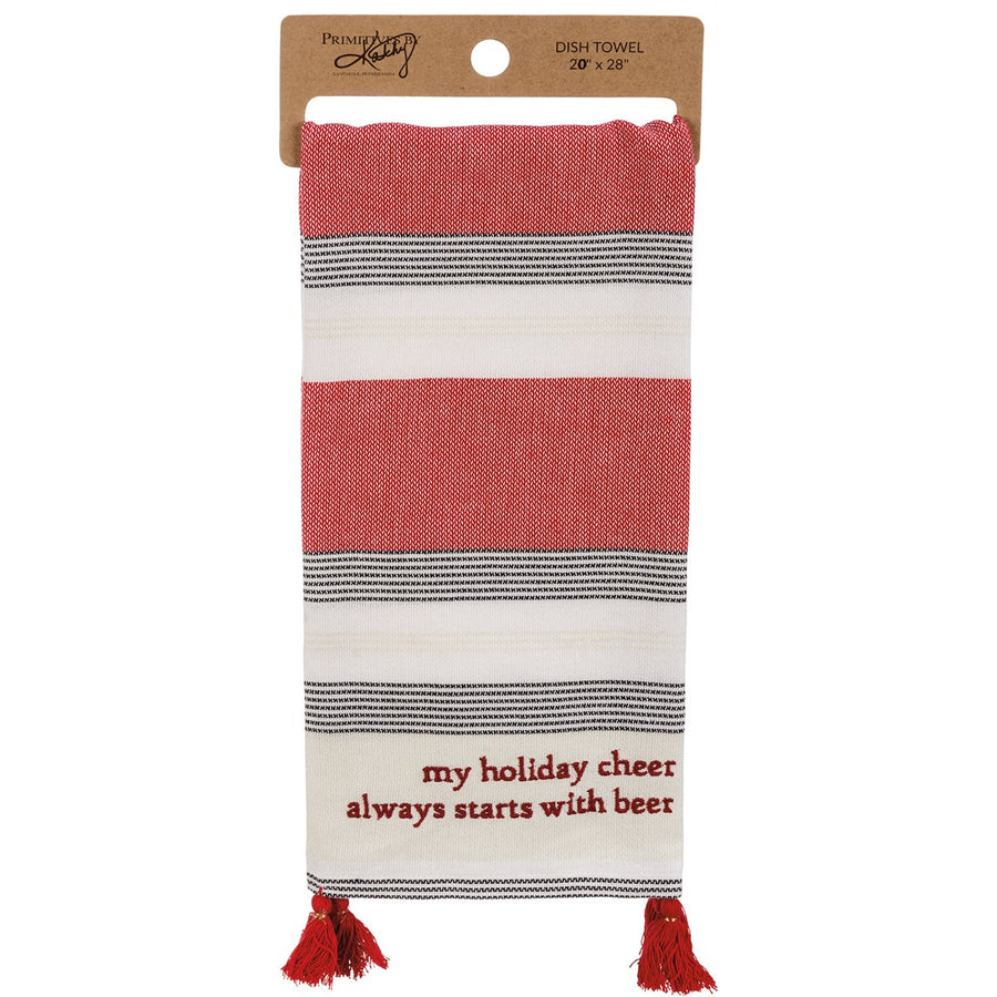 My Holiday Cheer Starts With Beer Kitchen Towel