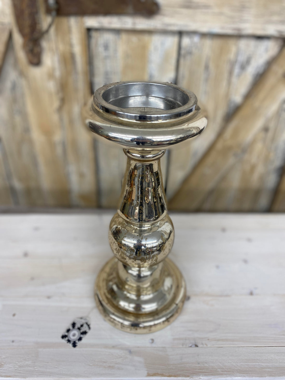 Mercury Glass Candle Stand