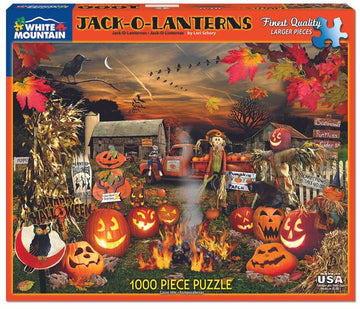 White Mountain Jack-o-Lanterns 1000 Piece Puzzle