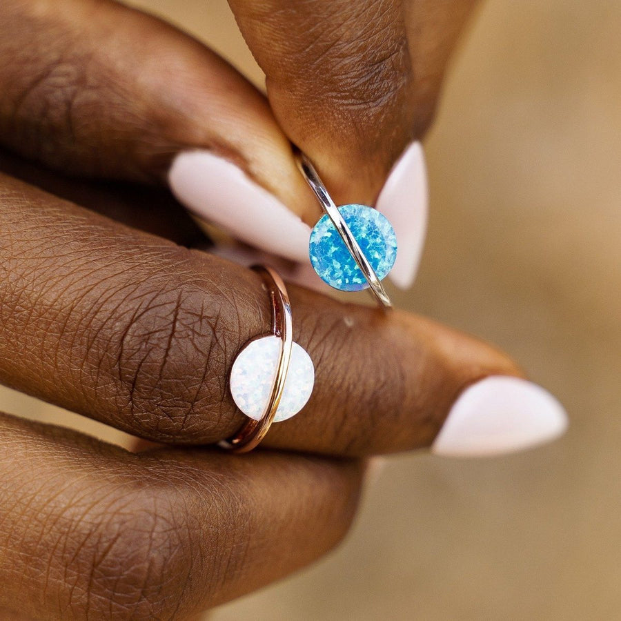 Pura Vida Bracelets -  Opal Saturn Ring