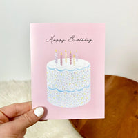 Happy Birthday Elegant Cake Birthday Card