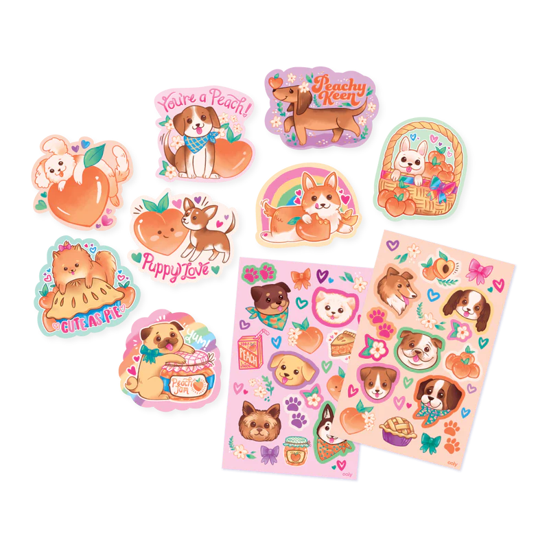 Puppies & Peaches Scented Stickers