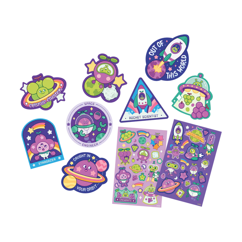 Grape Galaxy Scented Stickers