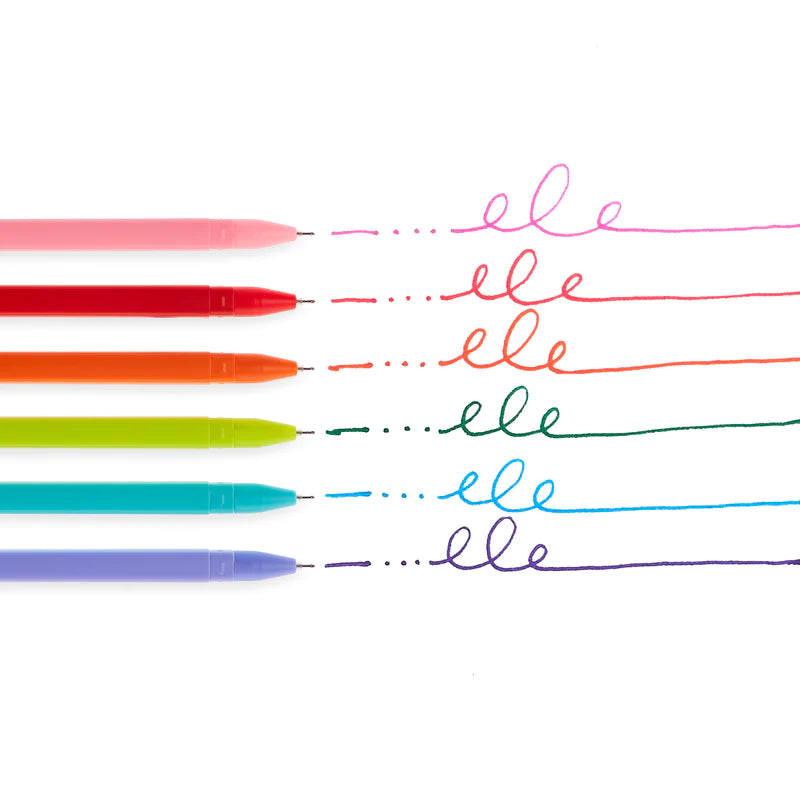 Fine Lines Colored Gel Pens - Set of 6