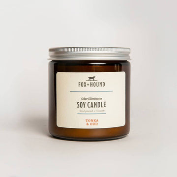 Fox + Hound: Odor Eliminator Soy Candle - Tonka & Oud