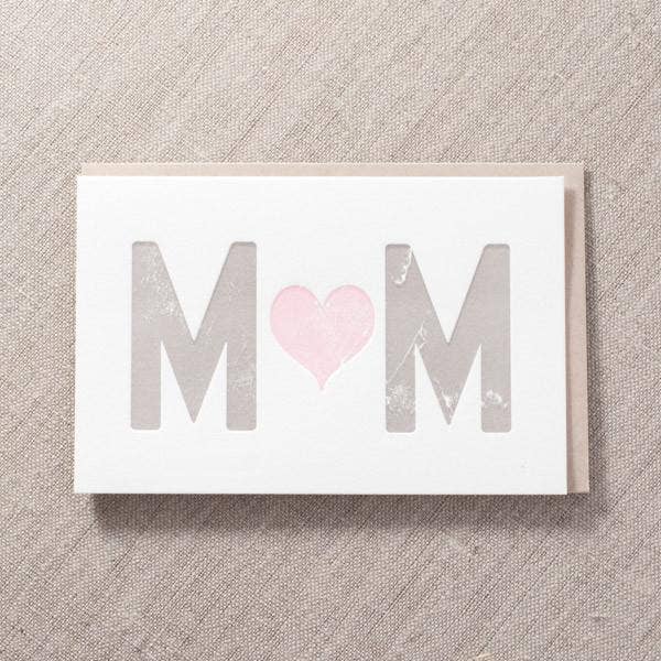 Mom Pink Heart Card