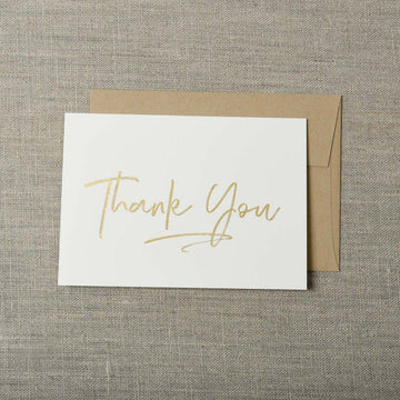 Gold Foil Thank You Card