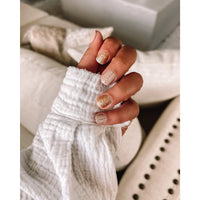 Goal Getter | Taupe & Gold Glitter Neutral Nail Wrap