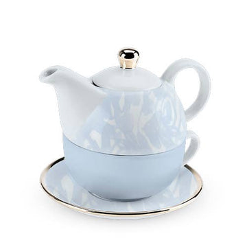 Addison Dusty Blue Floral Tea Set for One