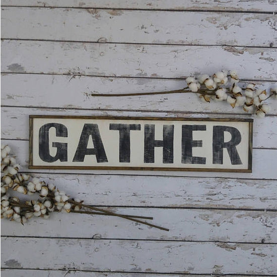The Green Elephant Shop - Gather Sign