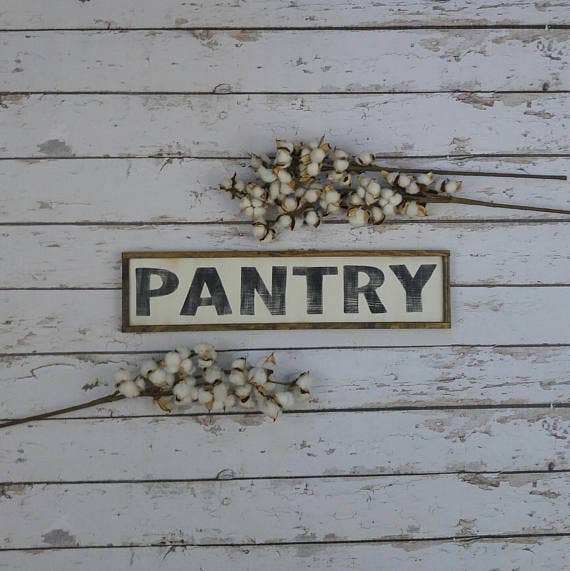 The Green Elephant Shop - Pantry Sign