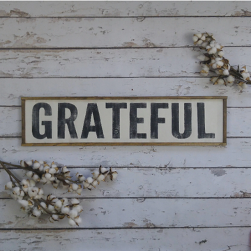 The Green Elephant Shop - Grateful Sign