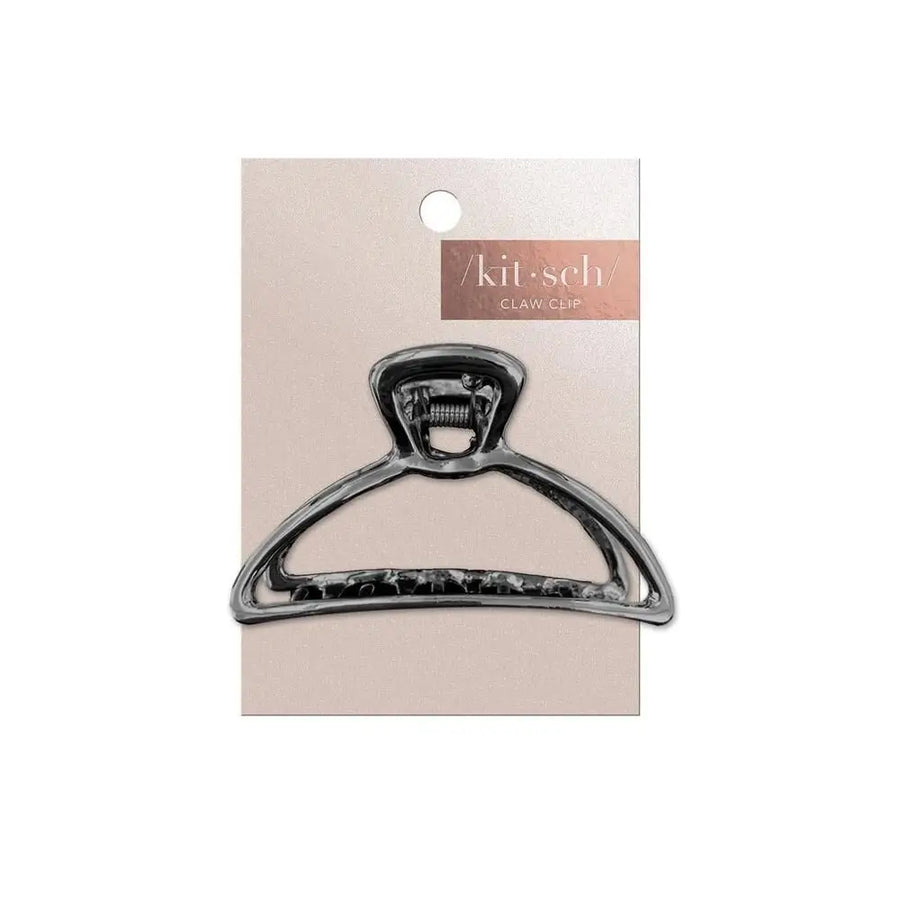 Kitsch Open Shape Claw Clip - Hematite