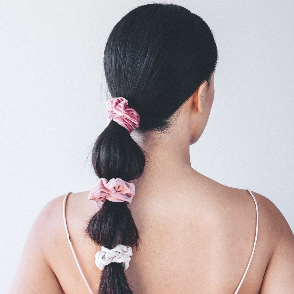 Velvet Scrunchie - Assorted Blush + Mauve Tones