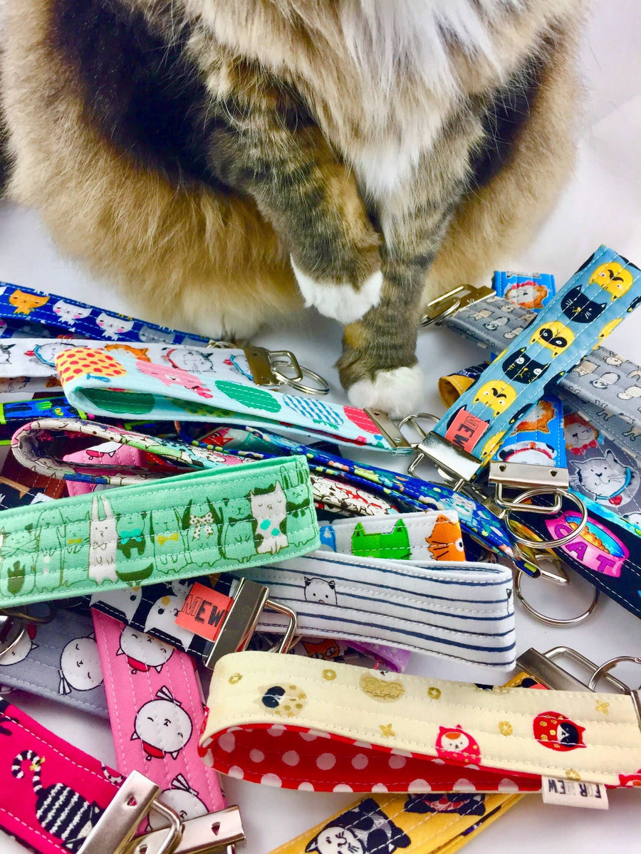 Cat Themed Key Fobs Keychain