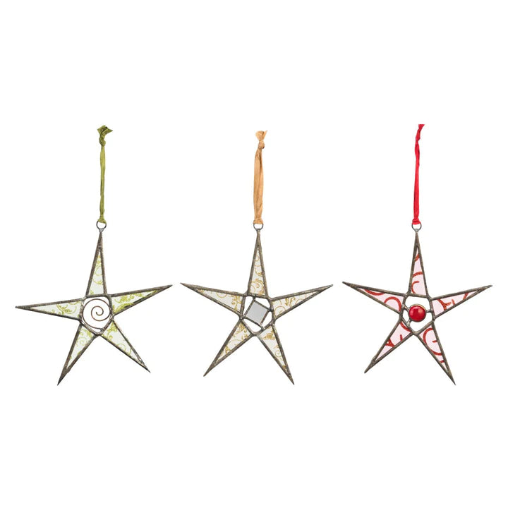 Demdaco Glass Star Ornaments
