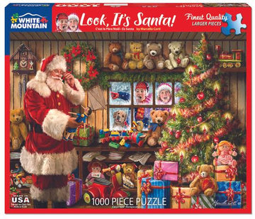 White Mountain Look, It's Santa 1000 Piece Puzzle